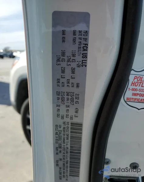 2020 Jeep Compass Trailhawk z USA, uszkodzony, nr VIN 3C4NJDDB3LT189398